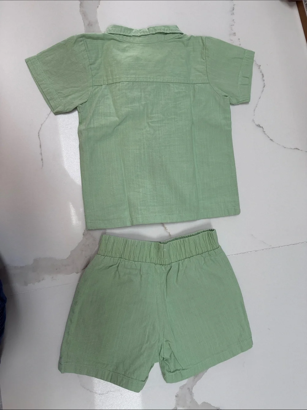 Disney Light Green Mickey Mouse Palm Print Pajama Set